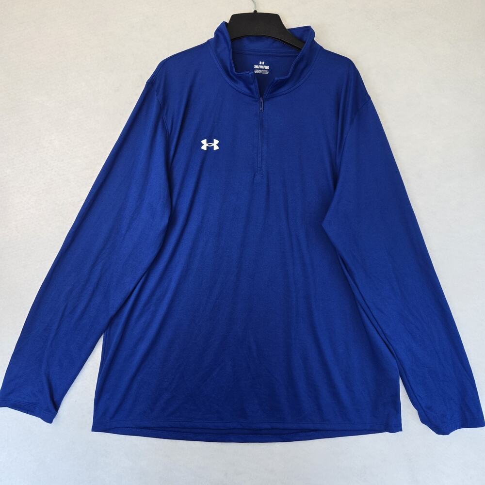 Under Armour Men's 2XL Long Sleeve Pullover 1/4 Zip Royal Blue Lightweight